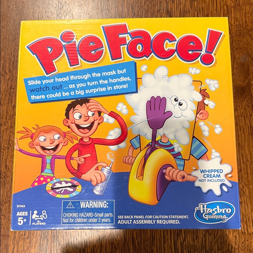 Hasbro Pie Face Game - Red, Yellow, Blue - Picture 1 of 3